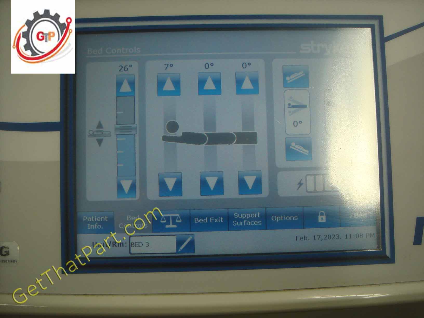 Stryker InTouch 2131 Bed Siderail Nurse Position Control Board Tested